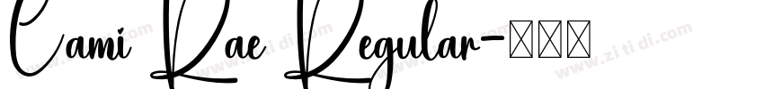 Cami Rae Regular字体转换